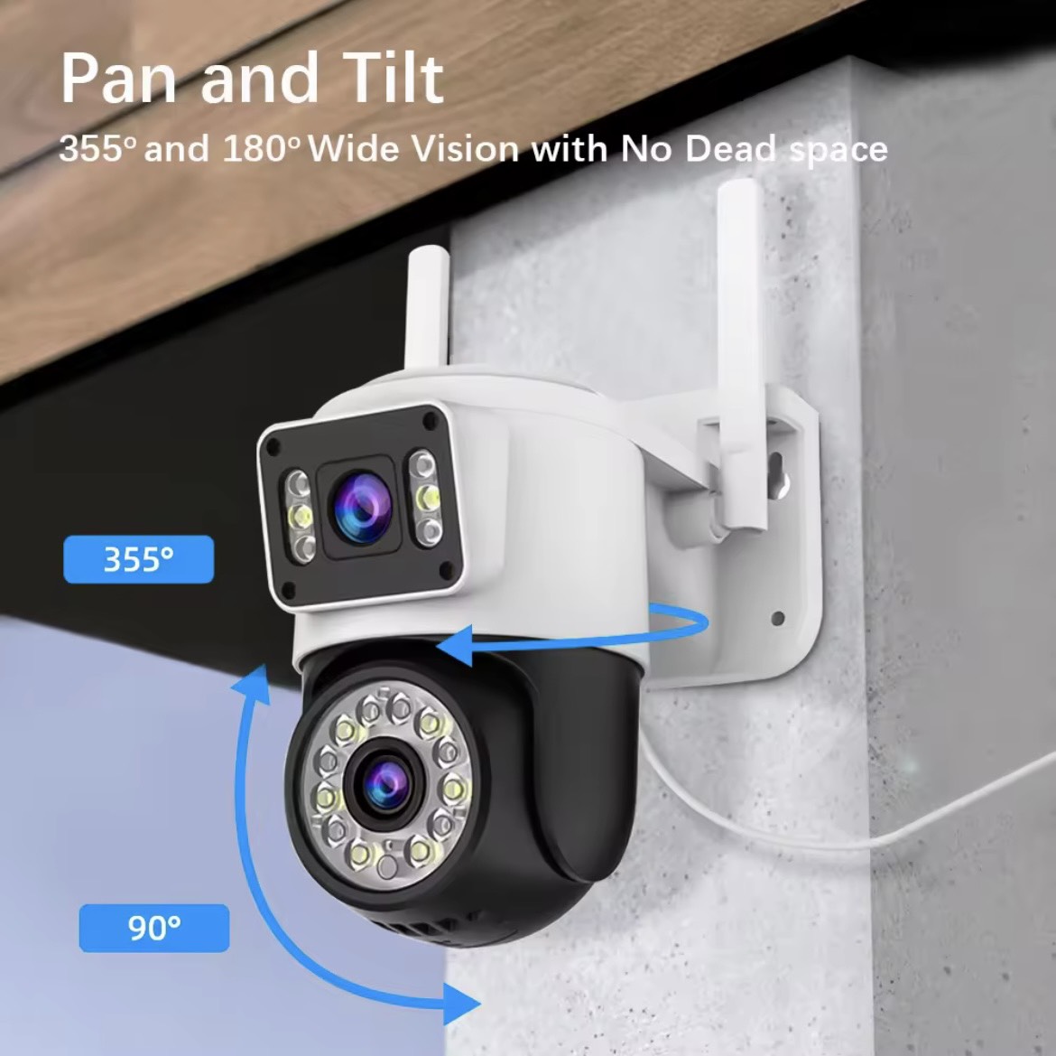 Camera Yoosee wifi 2 mắt ngoài trời trong nhà xem cùng lúc 2 màn hình xoay 360 độ hình ảnh sắt nét xem đêm có màu đàm thoại 2 chiều chống nước chống bụi BẢO HÀNH 12 THÁNG