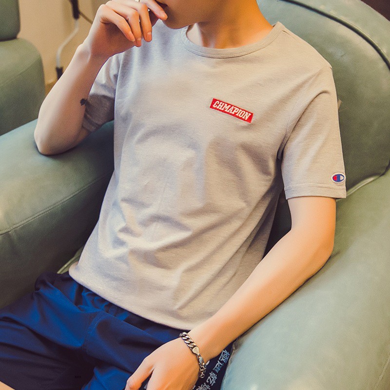 T-Shirt/T-Shirt for Men, Short-Sleeved, Sleeveless, Tight-Fitting, Korean Style, One Color, Student Style