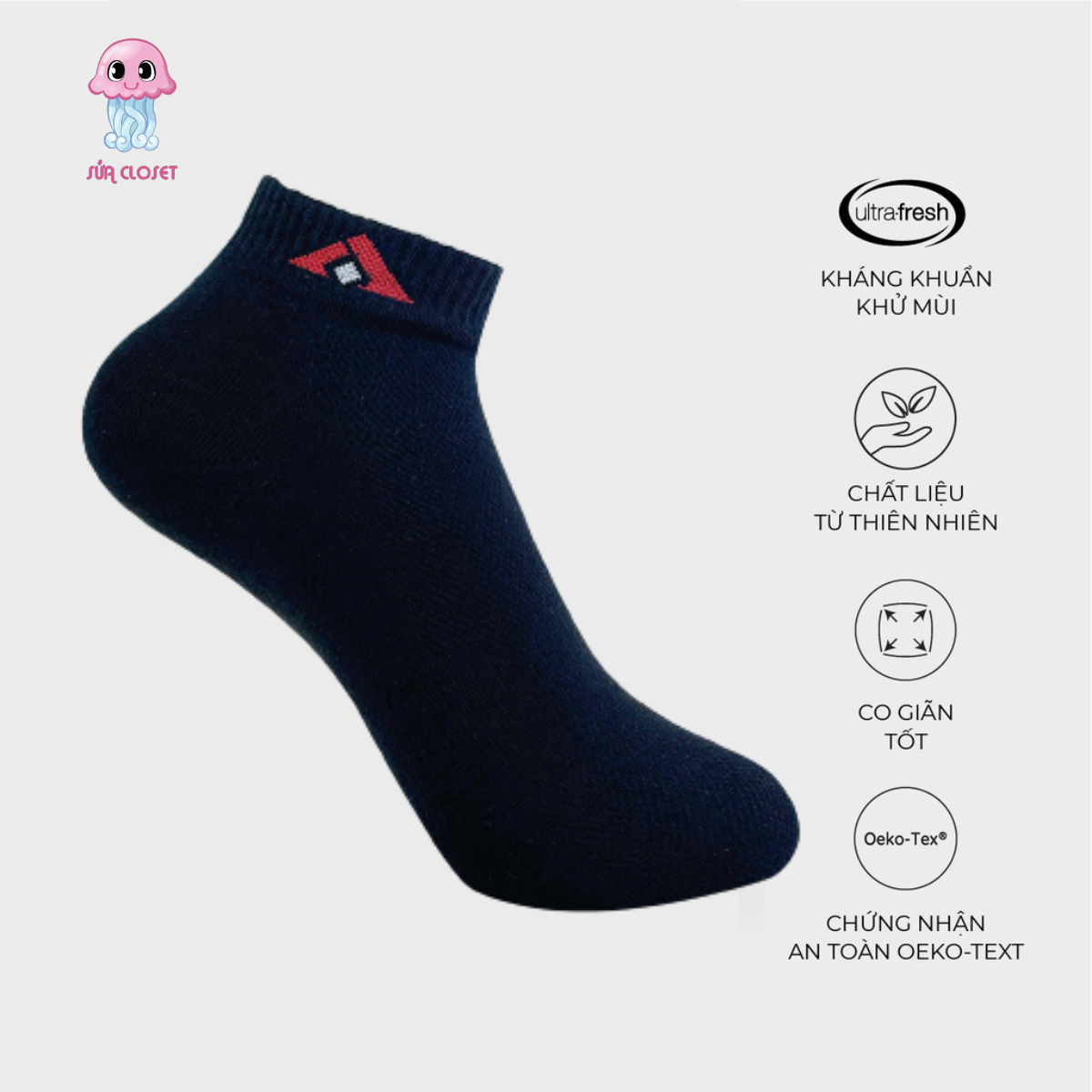 10 đôi tất nam cổ ngắn T&T hàng Việt Nam xuất khẩu chống hôi chân vải dày vừa vớ nam chất liệu cotton thoáng mát khử mùi tất nam cổ trung cho giày thể thao và người làm văn phòng (Giao màu ngẫu nhiên )