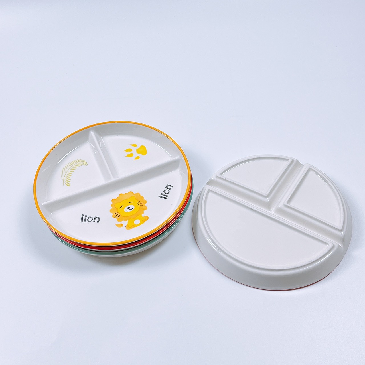 Khay Ăn dặm,khay gốm sứ decor nhà bếp 3 ngăn cho bé siêu xinh GoodbabyTBVN