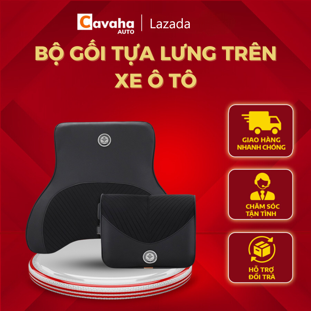 Bộ gối tựa đầu tựa lưng cao su non cao cấp - bản thường không có massage