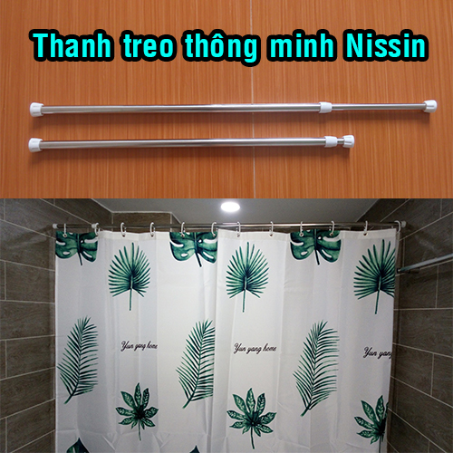 size N4 (1.4m ~ 1.7m) - Cây treo rèm Không Cần khoan tường, Thanh treo thông minh Nissin