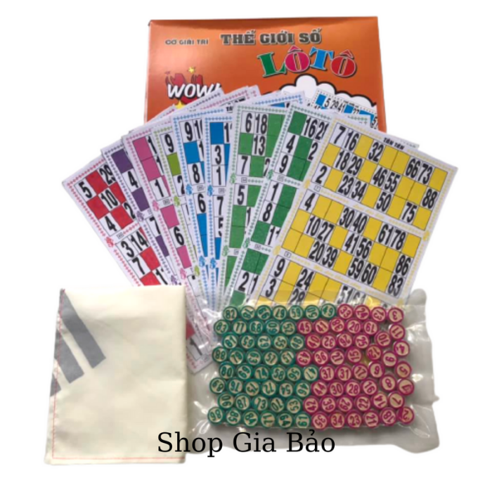 Lô tô gỗ cao cấp 2 mặt số , hàng đẹp
