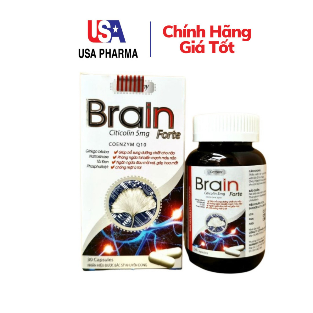 Viên uống Brain f rte Giúp bổ sung dưỡng chất cho não, phòng ngừa tai biến