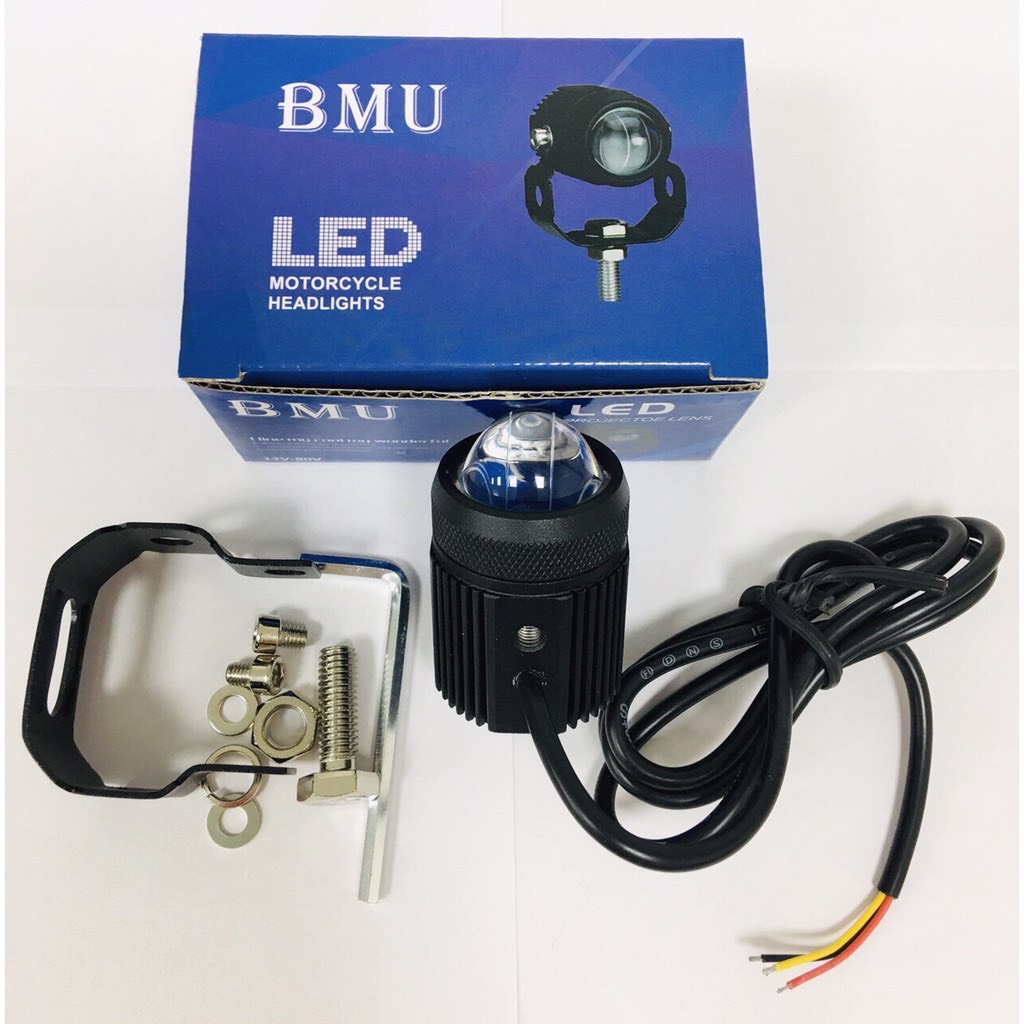 Đèn led bi cầu trợ sáng cos vàng pha trắng BMU