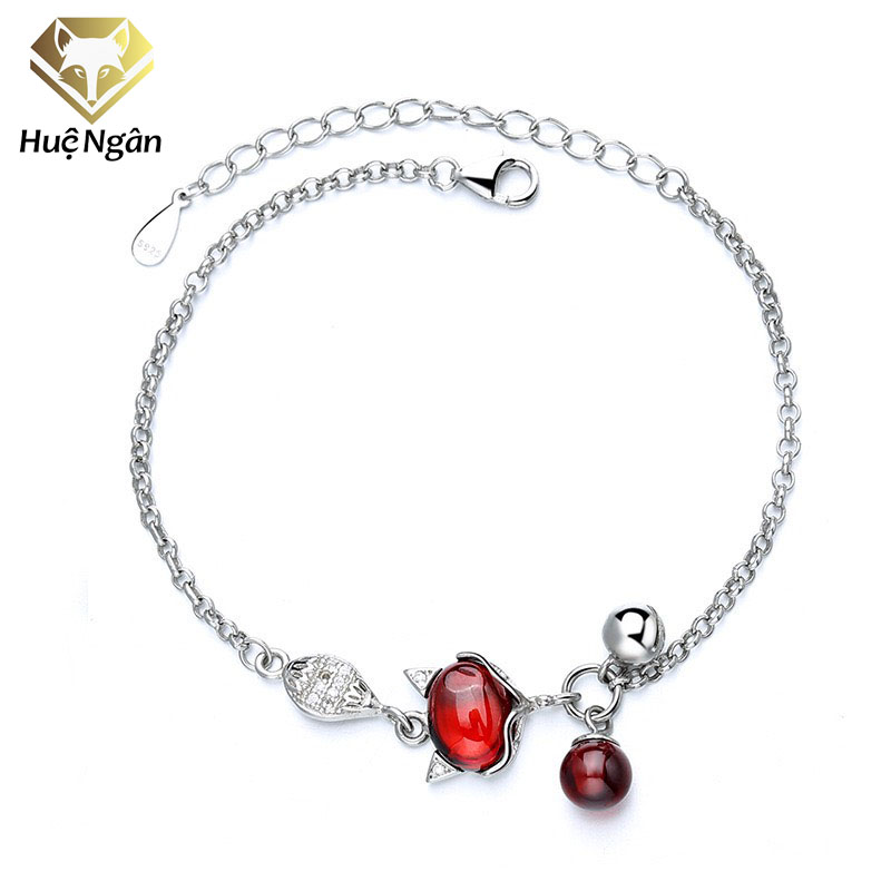 Lắc tay bạc ý 925 huệ ngân - hồ ly phong thủy ryb140126