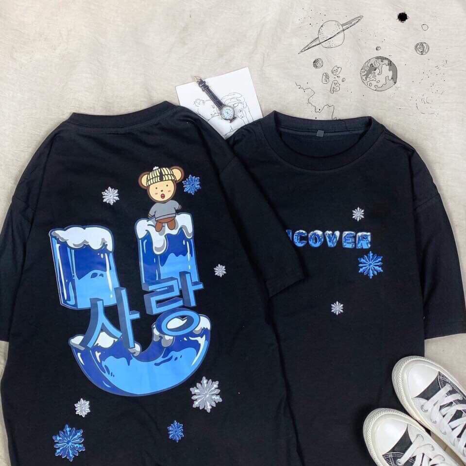 [HCM]ÁO THUN NAM NỮ UNCOVER IN 3D PHẢN QUANG HOT TREND PINK SHOP