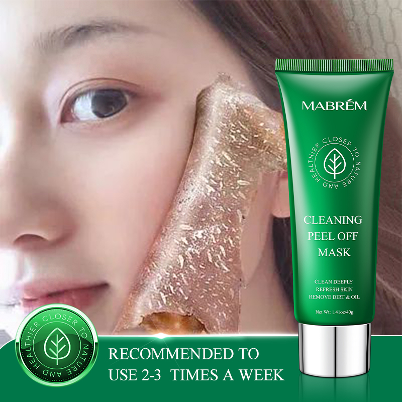 MABREM Mặt nạ lột mụn đầu đen giúp thu nhỏ lỗ chân lông, kiểm soát dầu và cải thiện làn da thô ráp - INTL