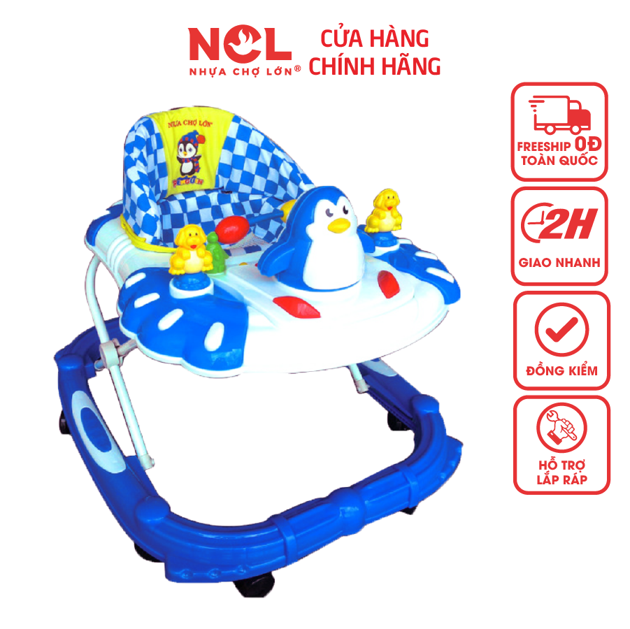 Xe Tập Đi Nhựa Chợ Lớn L4 Chim Cánh Cụt (Có nhạc) Dành Cho Bé Từ 6 - 12 Tháng - M1462B-XTĐ