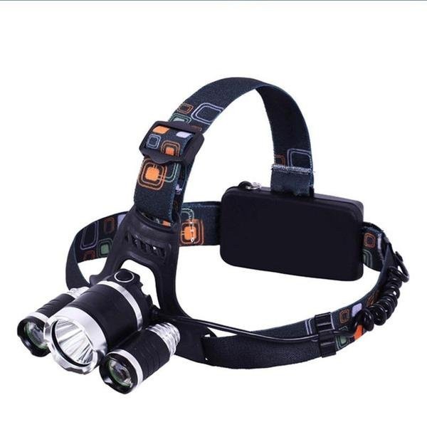 Đèn pin đội đầu 3 bóng T6  Siêu Sáng .  đèn led đội đầu 3 bóng + 2 pin sạc 18650 + 1 củ sạc, đen pin siêu sáng ,Đội đầu  3 bóng, chế độ sáng cao,  pin  cực trâu cao cấp , Giá cực rẻ .