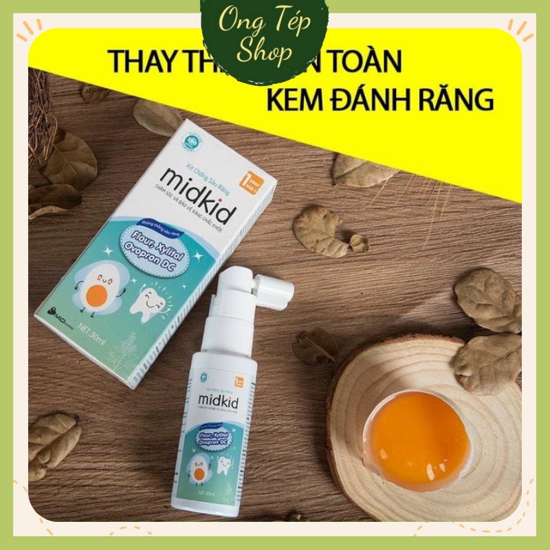 Xịt chống sâu răng cho bé Midkid, giải pháp chăm sóc răng miệng cho bé từ 1 tuổi