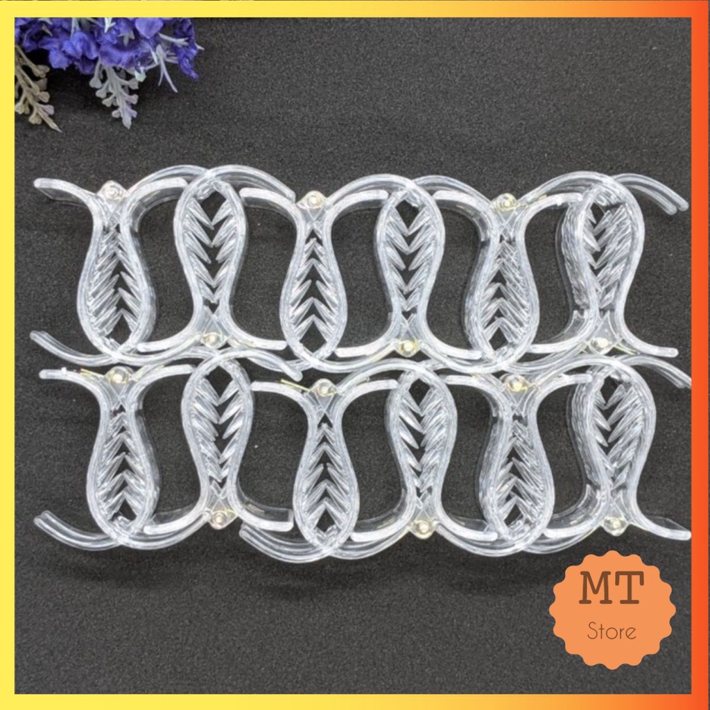 Set 12 kẹp tóc càng cua trong suốt loại 3 răng và 5 răng