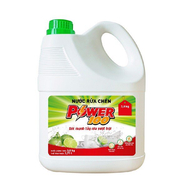 Nước rửa chén power 100 3.8 kg