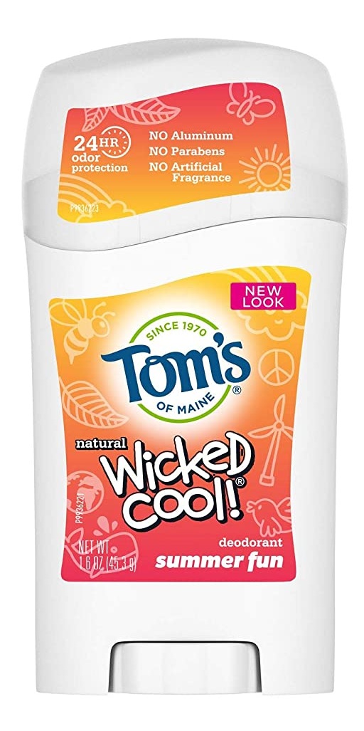 Lăn khử mùi cho trẻ em Tom's of Maine Aluminum-Free Wicked Cool! Natural Deodorant for Kids Summer Fun 45g (Mỹ)
