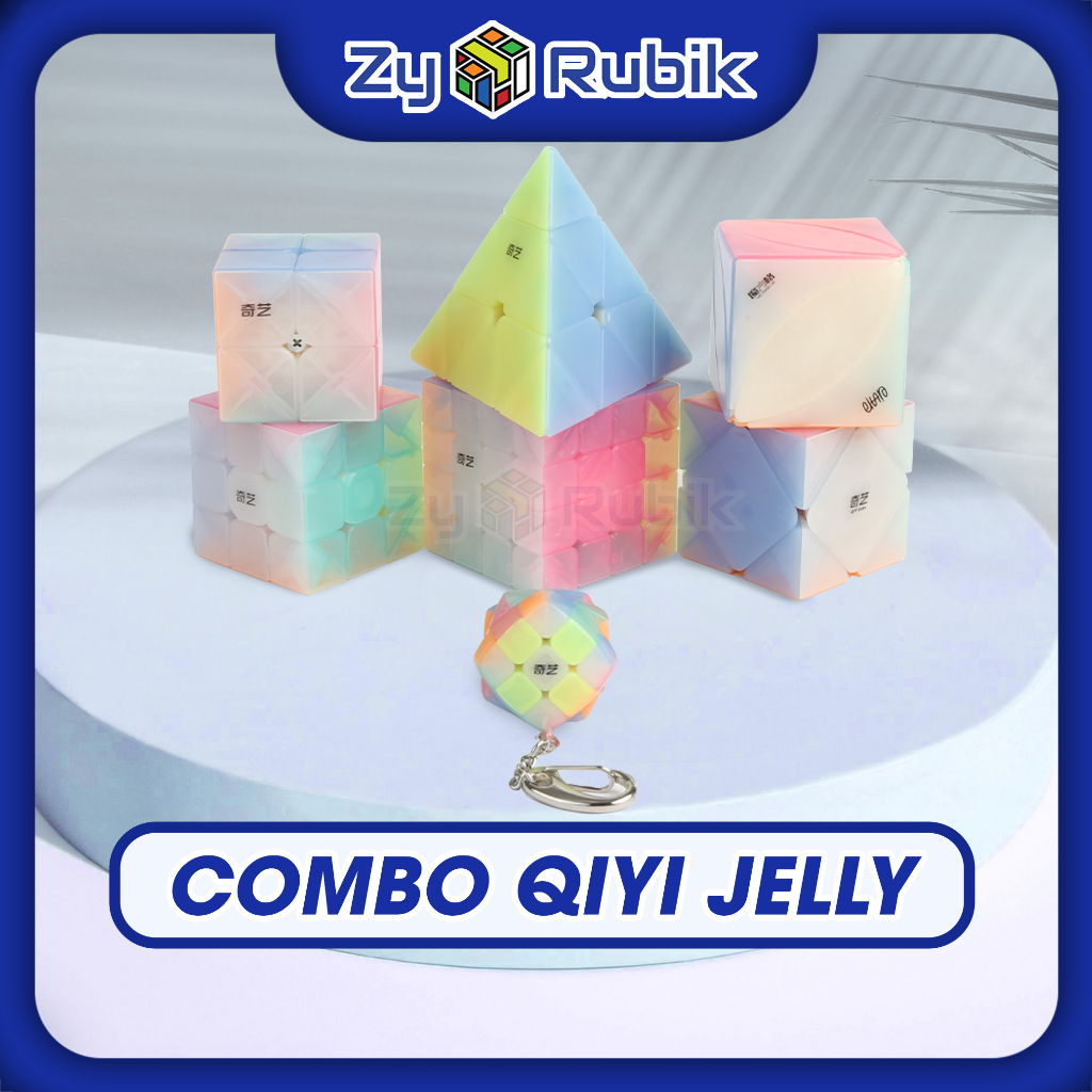 Bộ sưu tập rubik qiyi jelly 2x2, 3x3x 4x4, ivy, mastermorphix, pyraminx, skewb - đồ chơi phát triển trí tuệ cho bé - zyo rubik