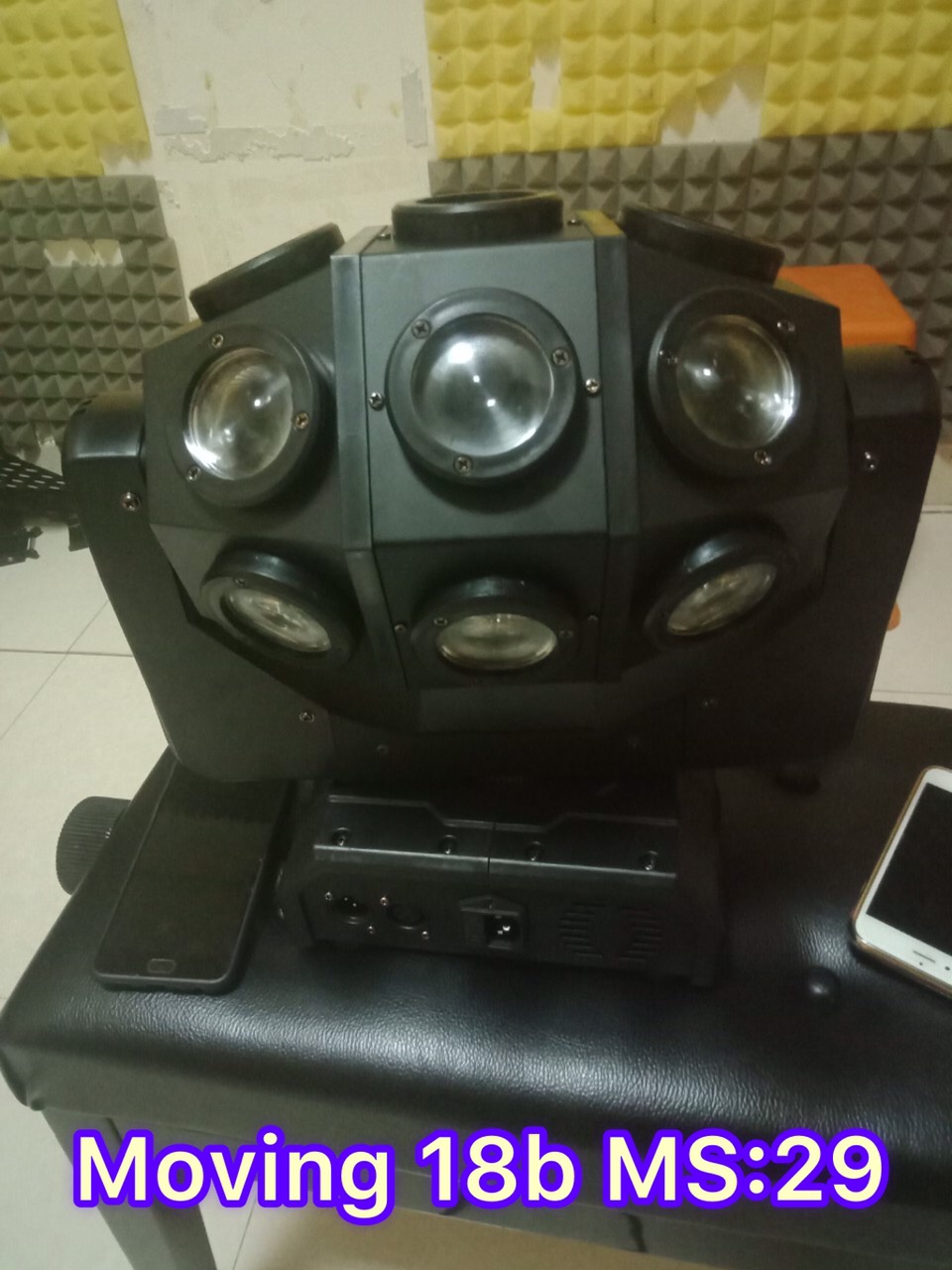 Đèn moving 1 đầu 18 mắt+laser