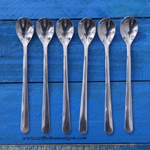 Bộ 10 thìa muỗng khuấy uống sinh tố inox sài gòn cán dài l thìa chanh inox