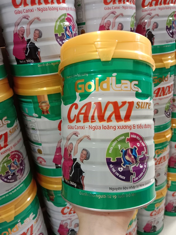 Sữa canxi dành cho người già Goldlac canxi sure 900g