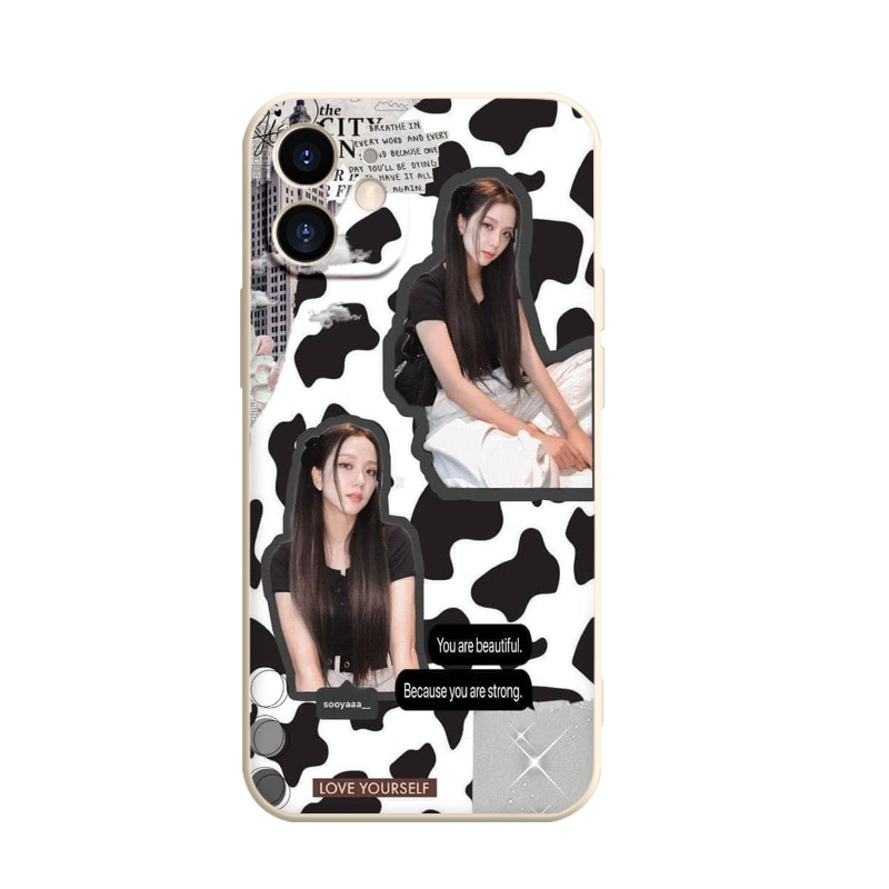 Ốp lưng JISOO BLackPink idol Kpop có bảo vệ cảm cho iPhone 14 13 12 11 Pro Max SE 2020 X XR XS 8 7 ip 6S 6 Plus e1404