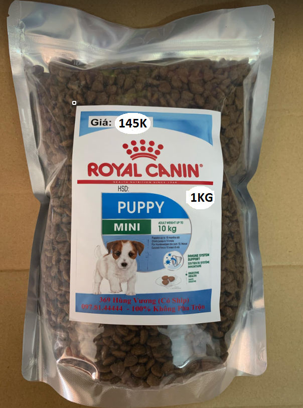 Thức Ăn Hạt Cho Chó Con Giống Nhỏ Puppy Mini Royal Canin CHIẾT 1KG TÚI ZIP CÓ KHOÁ