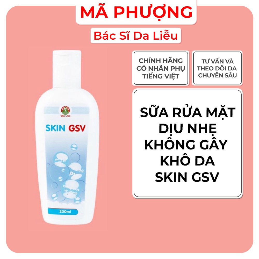 Sữa rửa mặt gsv skin