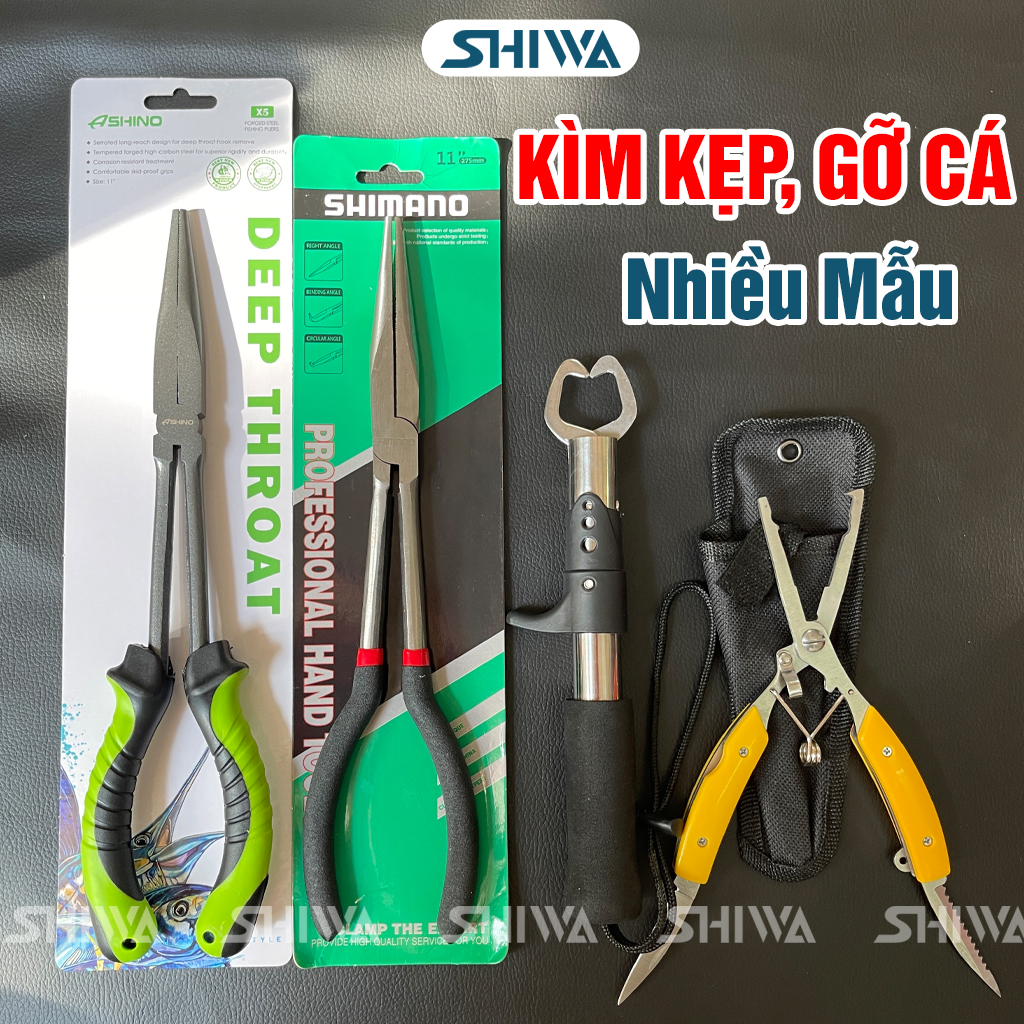 Kìm kẹp cá loại tốt shimano/ashino - kềm kẹp cá cá dao, kìm gỡ cá, gắp cá bằng thép không rỉ shiwa