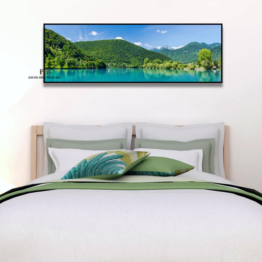 Tranh Canvas khổ ngang kt 40x120cm kèm khung viền nổi bật - Khung Hình Phạm Gia PGV580