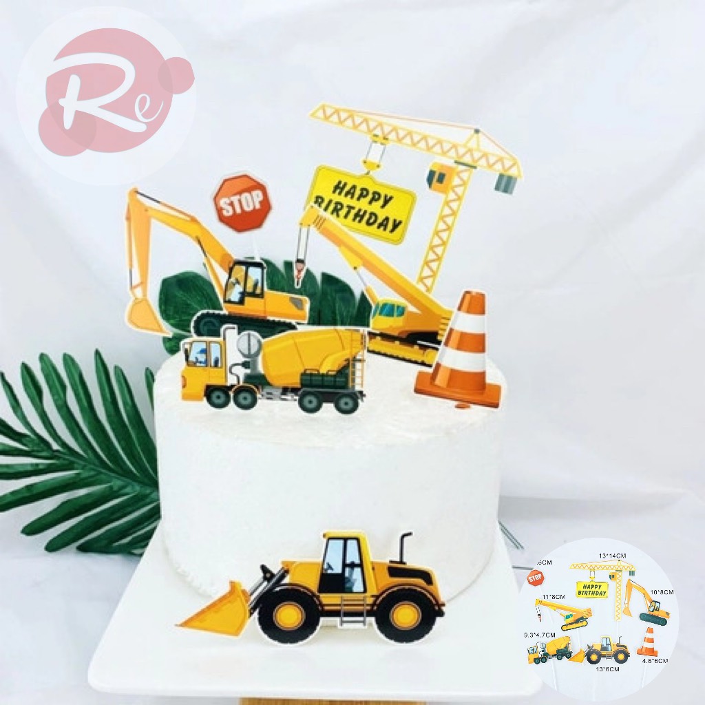 SCG Công trình xe cẩu - Trang trí bánh sinh nhật bánh kem