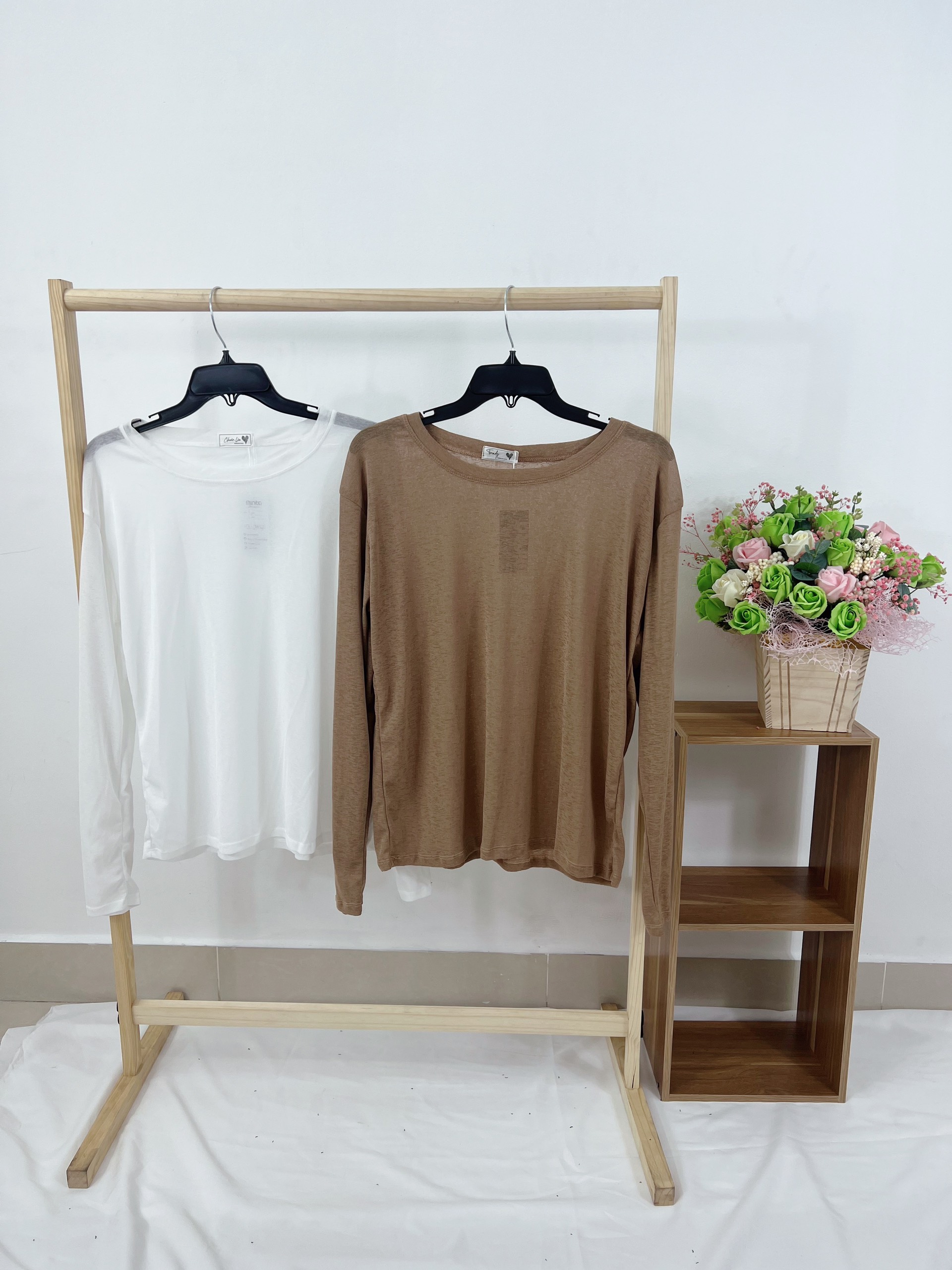 Áo thun giấy tay dài form rộng