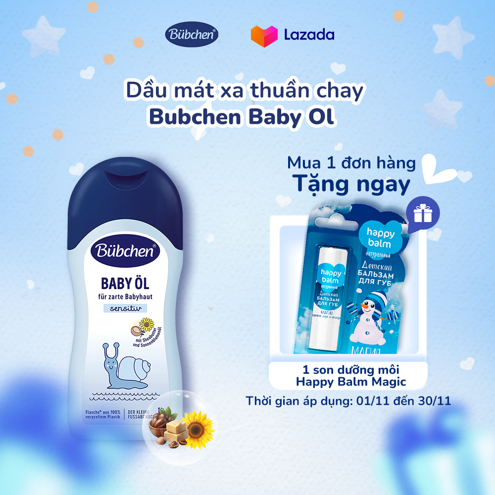 Dầu mát xa cho trẻ sơ sinh Bubchen Baby Ol 200ml