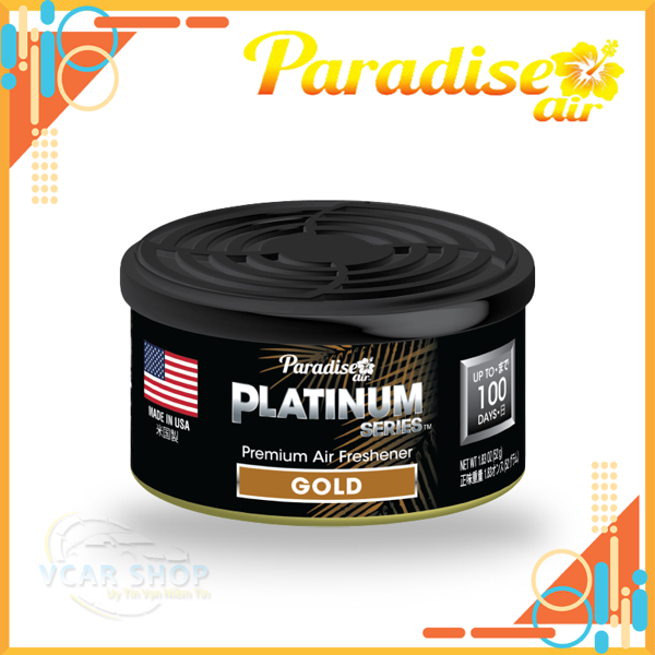 Paradise Air - Tinh dầu khếch tán PLATINUM - Sáp thơm xe hơi - Văn phòng
