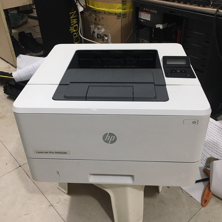 Máy in văn phòng ( in 2 mặt a4,a5 qua mạng lan tốc độ cao ) - hp 402dn ( tặng hộp mực đa năng - dây nguồn , cáp in mới 100% đi theo máy )
