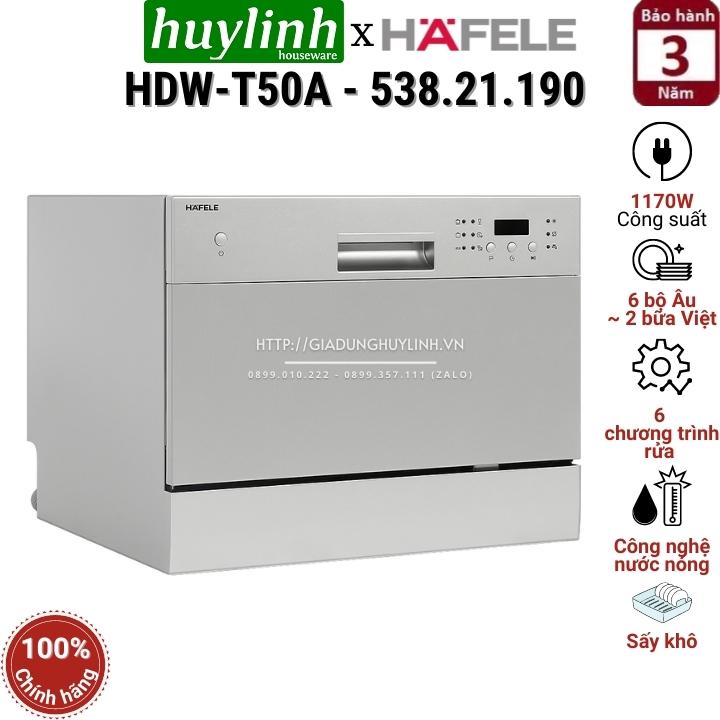 Máy rửa chén bát để bàn hafele hdw-t50a - 538.21.190 - 6 bộ âu