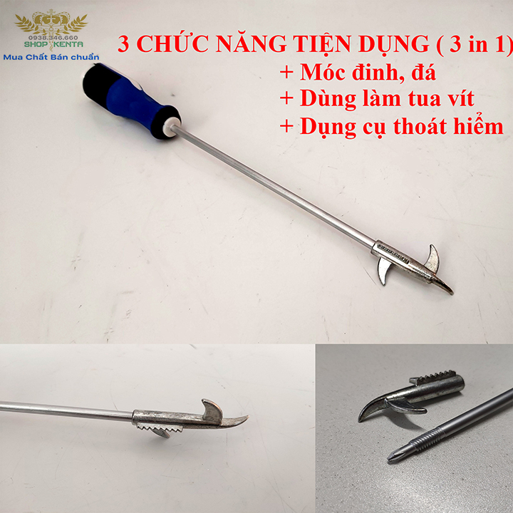 Dụng cụ nạy đinh, móc đá, cát - Bảo vệ lốp xe ô tô, xe máy, xe tải - Dùng làm tua vít - Thoát hiểm