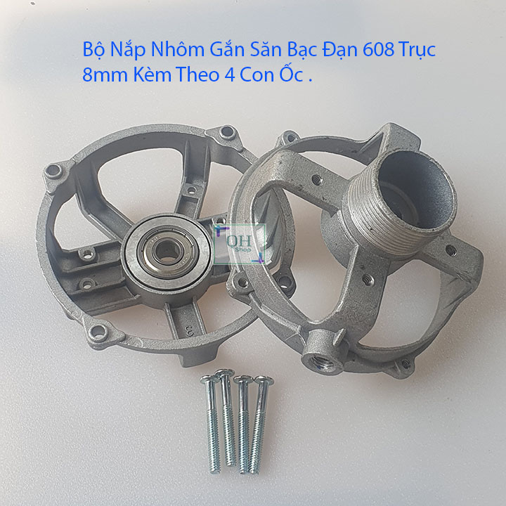 Bộ Ốp Nhôm Quạt Gắn Sẵn Bạc Đạn 608 Và Bạc Thau