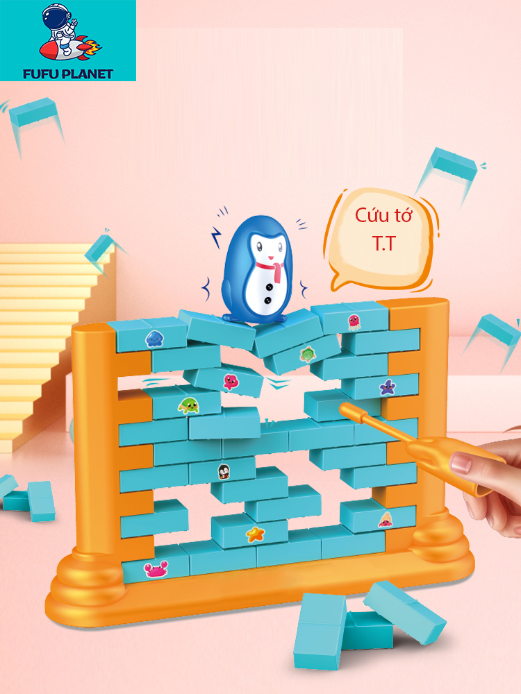 Trò chơi phá băng, đồ chơi phá băng giải cứu chim cánh cụt vui nhộn, trò chơi dành cho bé và gia đình, nhựa ABS an toàn