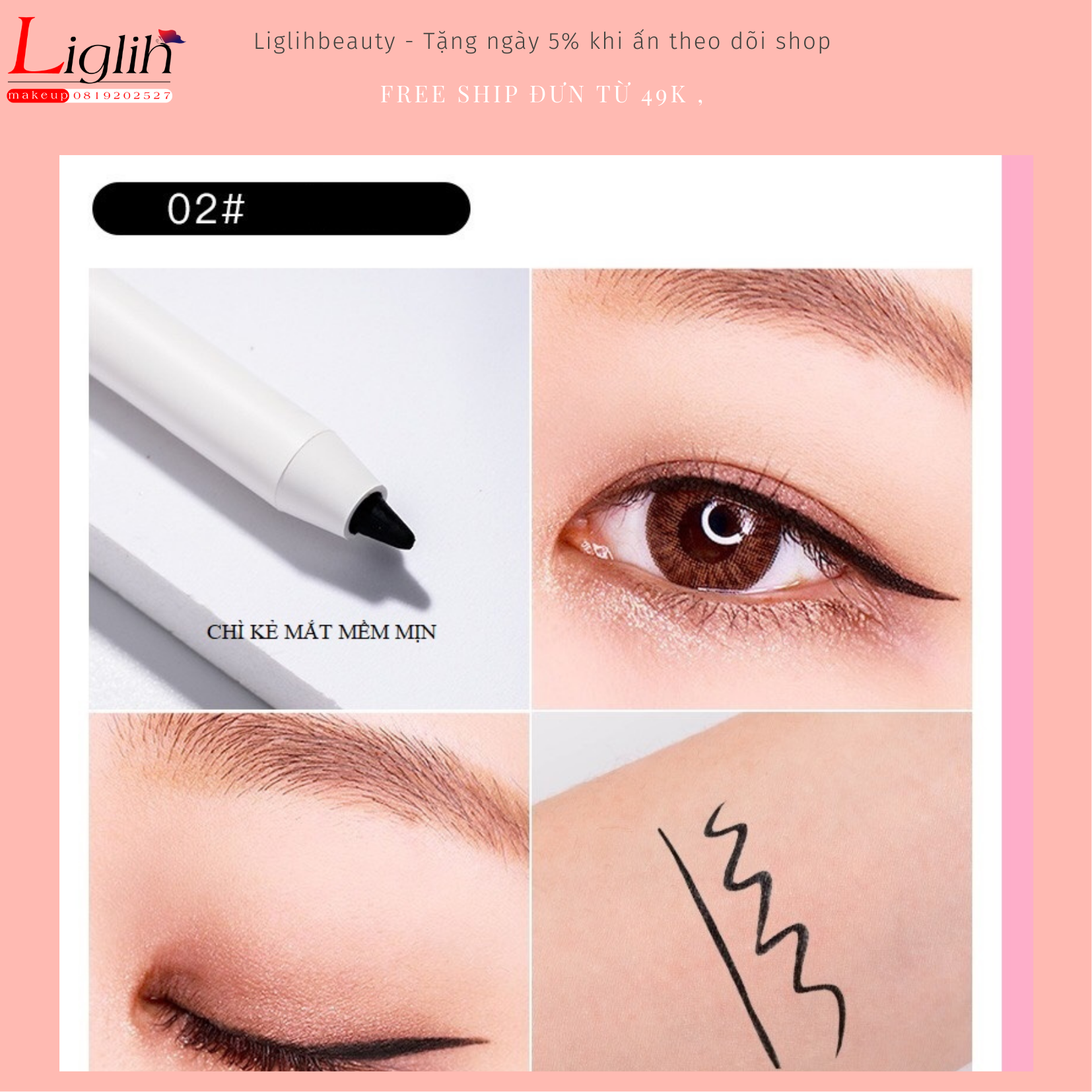 Chì vẽ mắt dạng gel nike ding eye liner