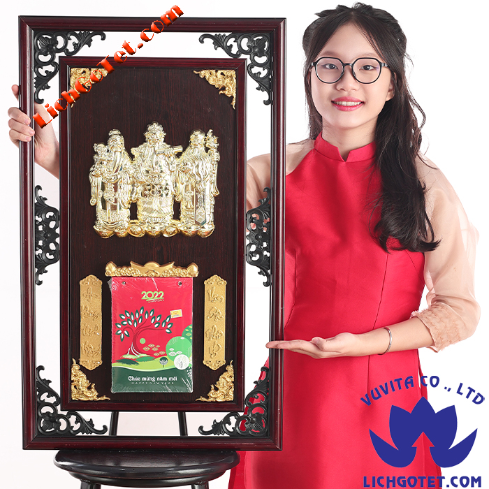 [HCM]LỊCH GỖ TREO TƯỜNG PHÚC LỘC THỌ K2N