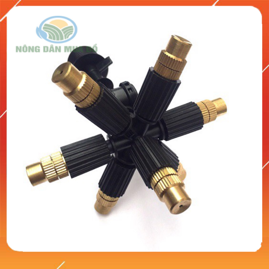 [HCM]10 Béc tưới phun sương 7 hướng đầu đồng có van chống rỉ không bị tắc | Phun sương tưới cây