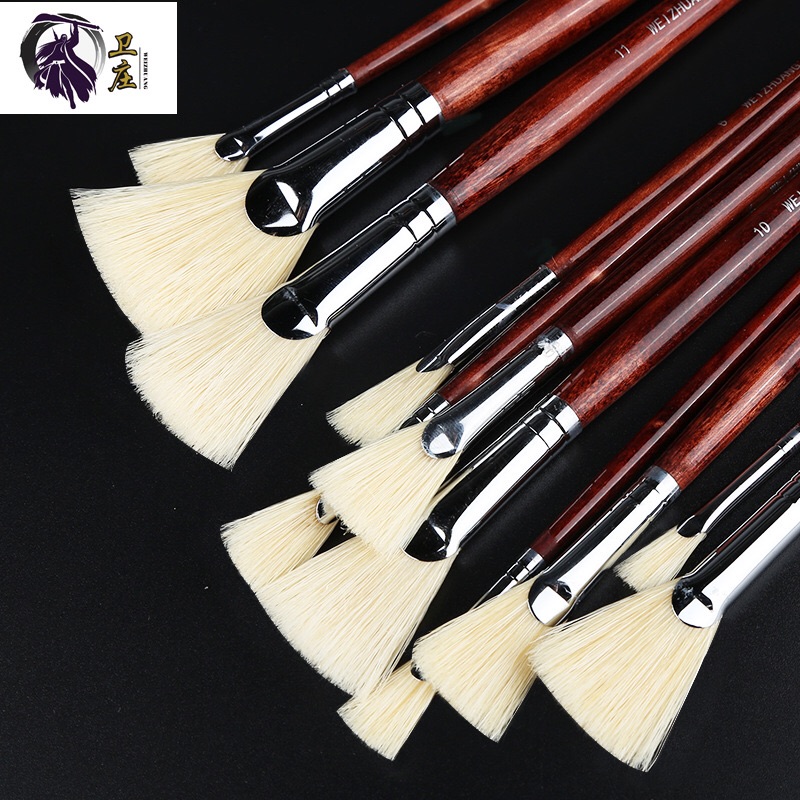 Bộ 6 bút lông cọ quạt, cọ vẽ chấm cây