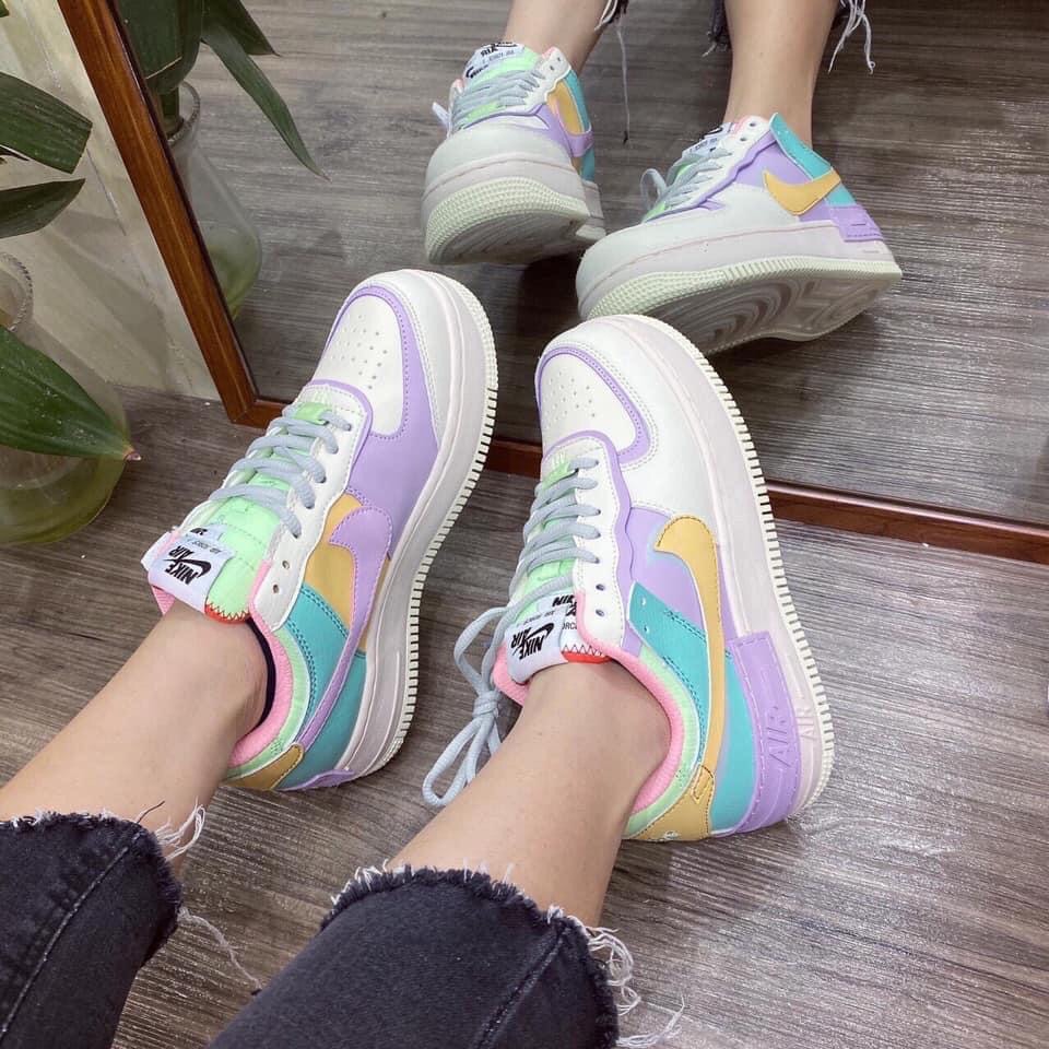 Giày thể thao nữ,giay sneaker Nik Air force 1 tím hồng