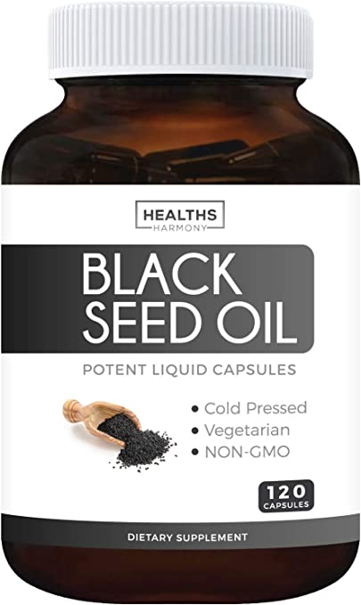 Healths Harmony Black Seed Oil 1000mg - Viên dầu hạt thì là đen giúp đẹp da, móng, tóc và chống oxy hóa 120 viên