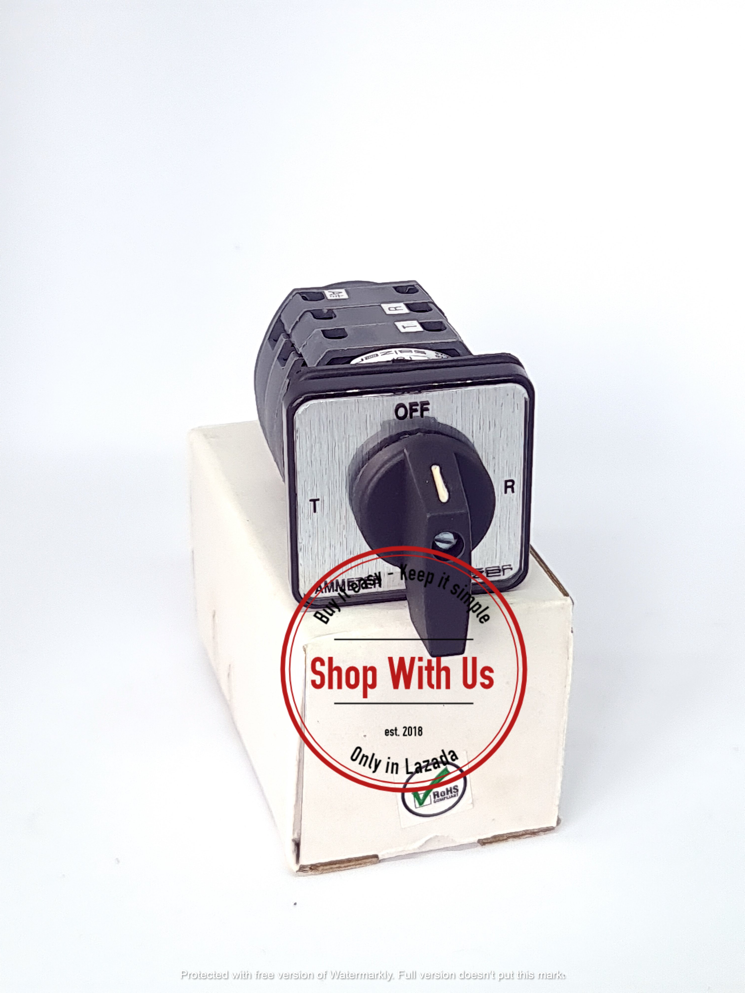 Chuyển mạch Ampe - Công tắc xoay Ampe TP16 61325 - Chuyển mạch 4 vị trí Ấn Độ - Chuyển mạch Ampe Salzer - chuyển mạch Salzer