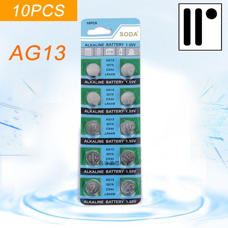 Pin Đồng Hồ AG13/ LR44W/ SR44SW/ SP76/ L1154/ RW82/ RW42/ 357A/ CX44 Cell Pin Chất Lượng / Vỉ 10 Viên 1.55V - Hàng mới về