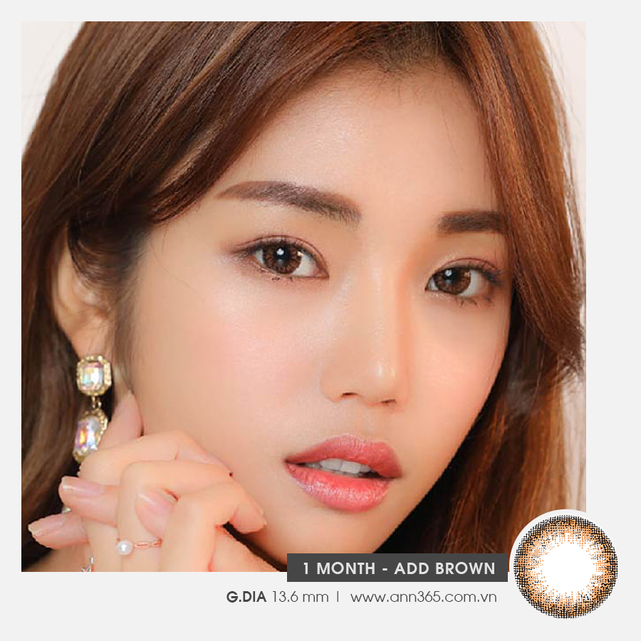 [𝗗𝗮𝗶𝗹𝘆 𝗪𝗲𝗮𝗿] 1 Cặp Kính Áp Tròng 1 Tháng ANN365 Hàn Quốc Màu Nâu Cam Tự Nhiên Add Brown