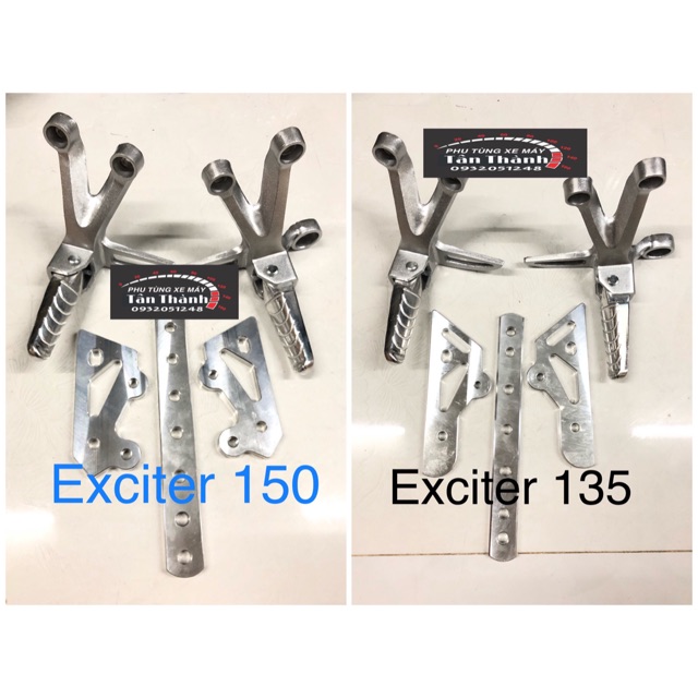 Gác chân raider exciter 135-150 kèm pát-giá 1 cặp