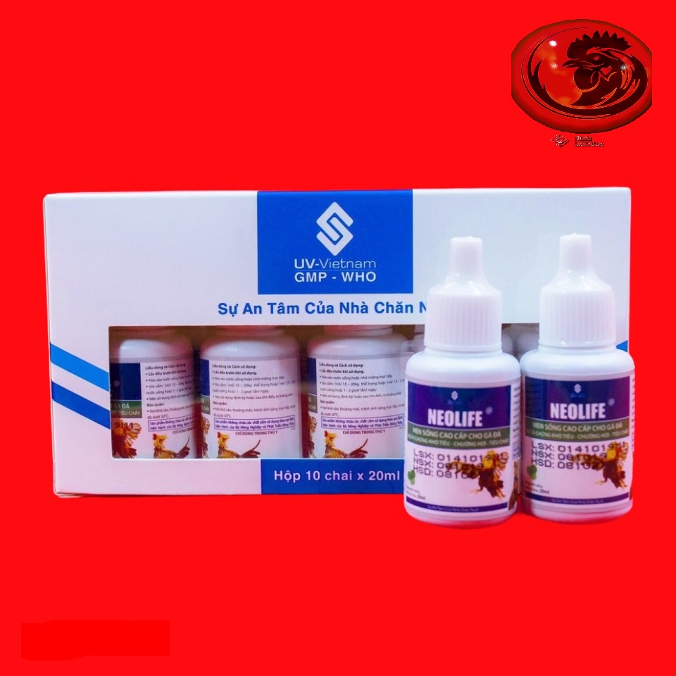 NEOLIFE men sống chịu kháng sinh dành cho gà đá 1 HỘP 10 LỌ