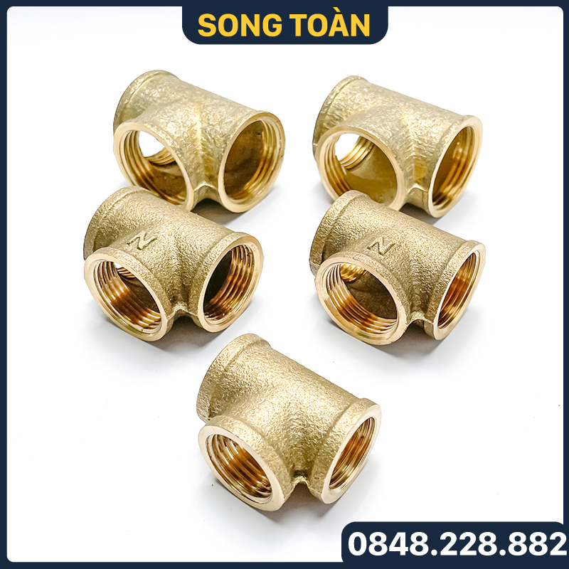 Tê ren trong, tê thau ren trong 21 27 34 - đồng đúc