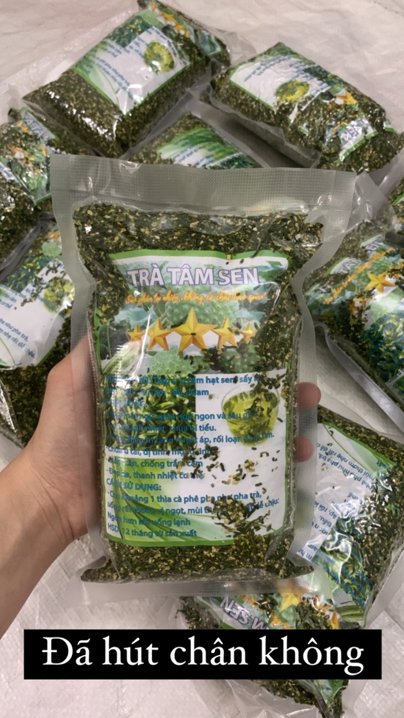 Trà tâm sen (gói 1kg), trà tim sen loại 1 thơm ngon, bổ dưỡng, chất lượng cao, giúp ngủ ngon, ổn định huyết áp, an thần