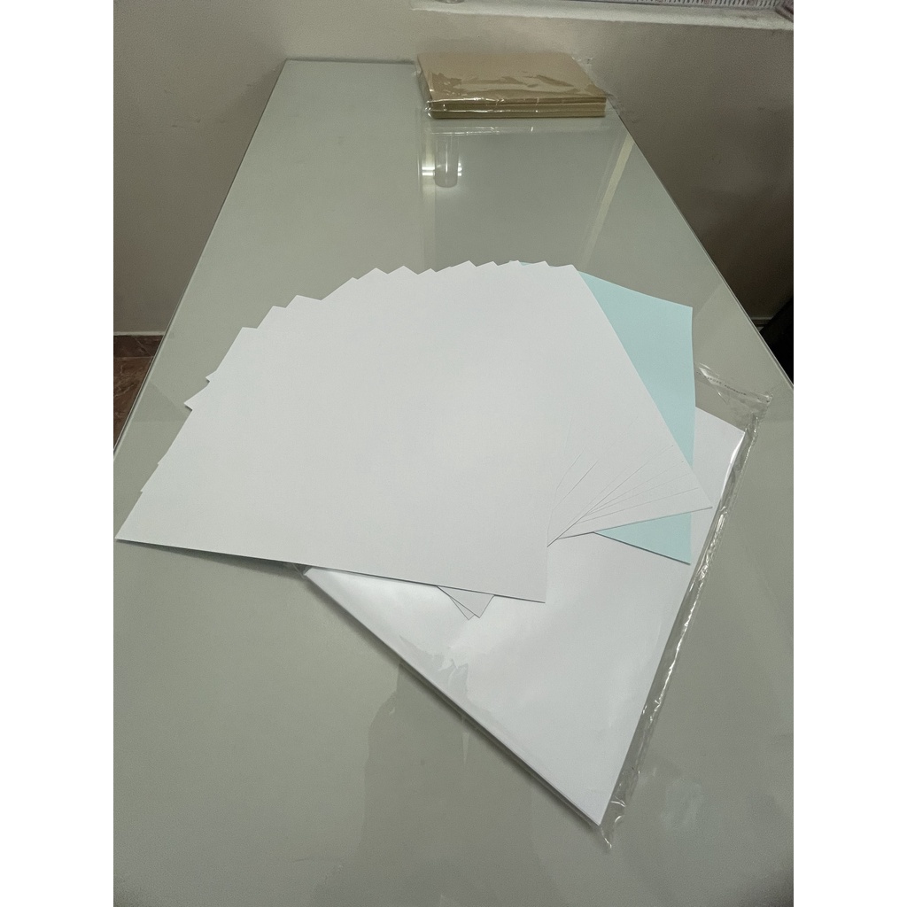 Decal A4 đế xanh - Giấy in có keo dán